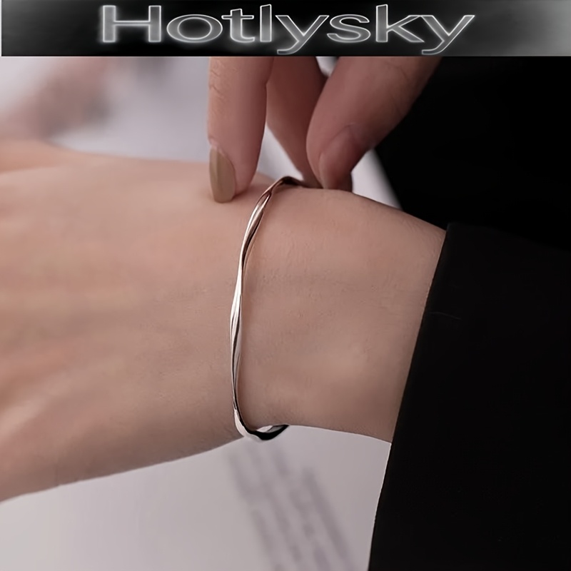 Fashion Open Bangle in Stainless Steel, Unisex Gift